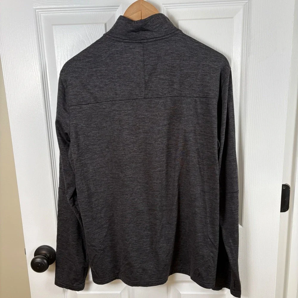 Banana Republic 1/4-Zip Pullover Men's M Gray Fleece-Lined Base Layer‎ Gorpcore